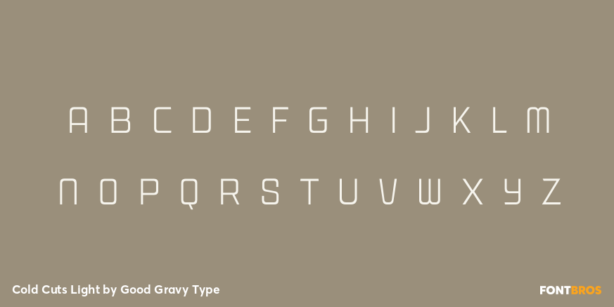 Cold Cuts Light Font Poster #1