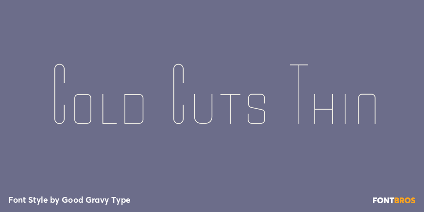 Cold Cuts Thin Font Poster