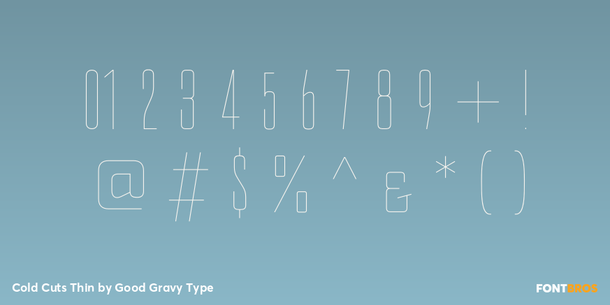 Cold Cuts Thin Font Poster #1