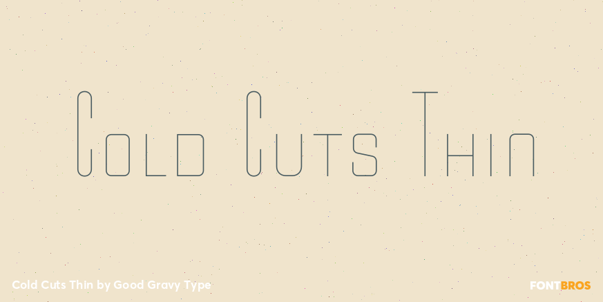 Cold Cuts Thin Font Poster