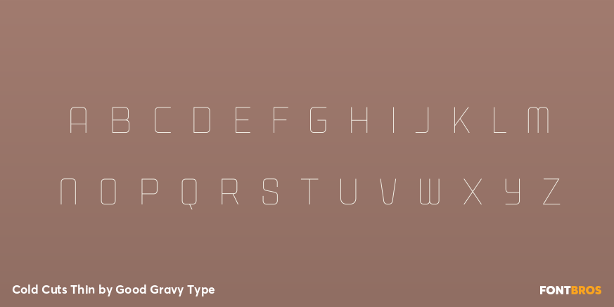 Cold Cuts Thin Font Poster #1