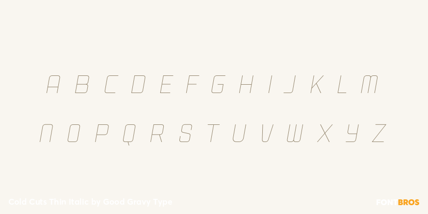 Cold Cuts Thin Italic Font Poster #3