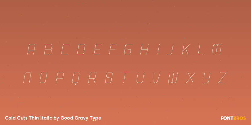 Cold Cuts Thin Italic Font Poster #1