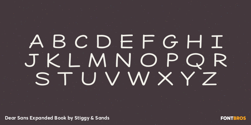 Dear Sans Expanded Book Font Poster #2