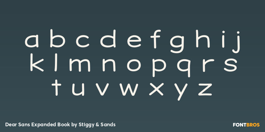 Dear Sans Expanded Book Font Poster #3