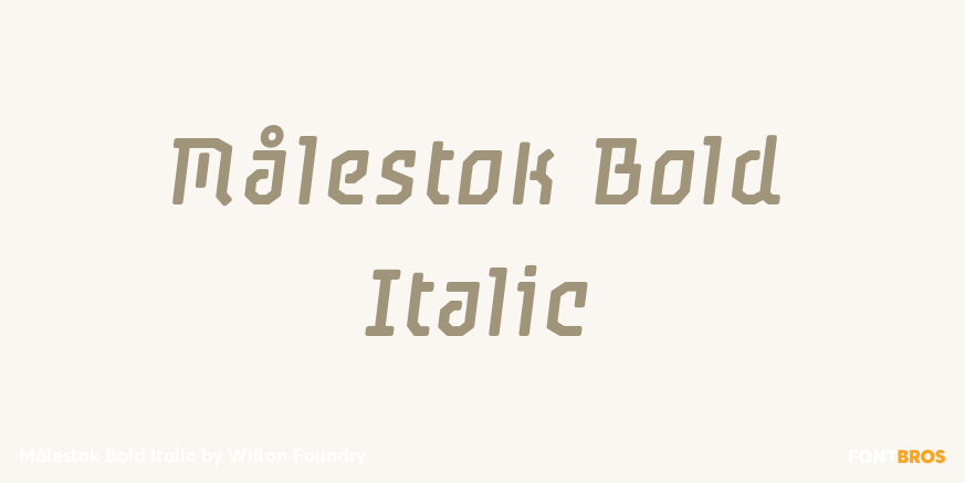Målestok Bold Italic Font Poster #1