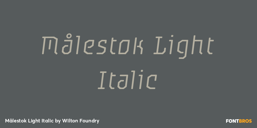 Målestok Light Italic Font Poster #1