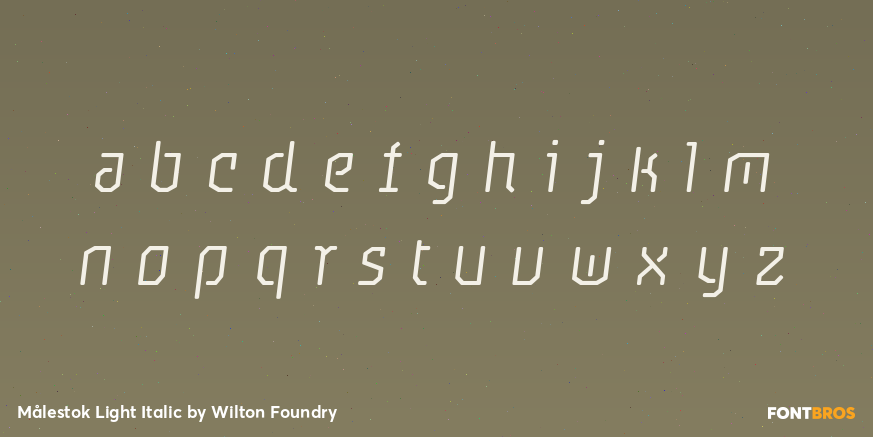 Målestok Light Italic Font Poster #3