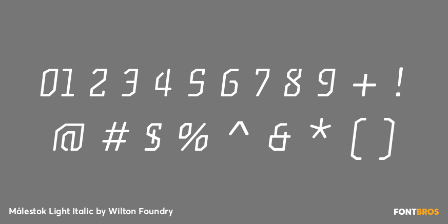 Målestok Light Italic Font Poster #4