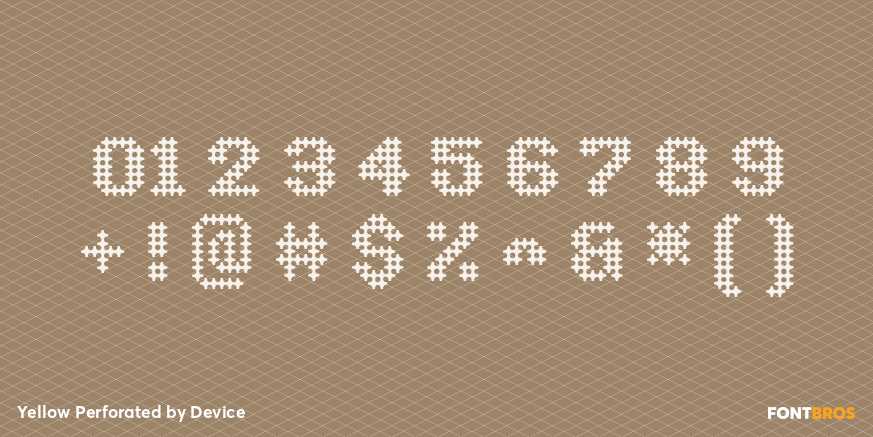 Yellow Perforated Font Poster #1