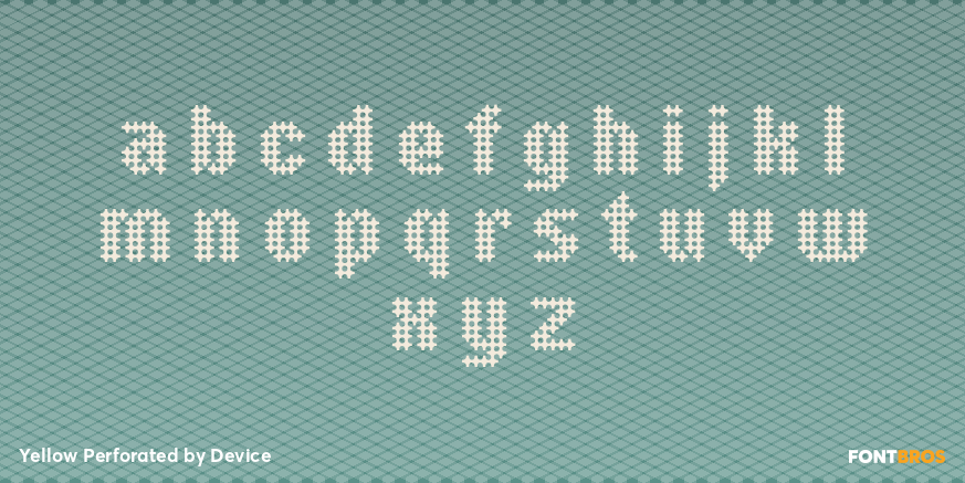 Yellow Perforated Font Poster #1