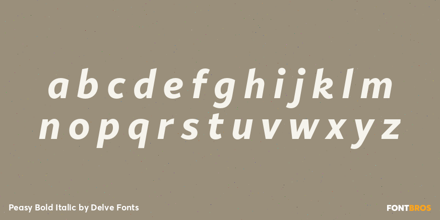 Peasy Bold Italic Font Poster #3