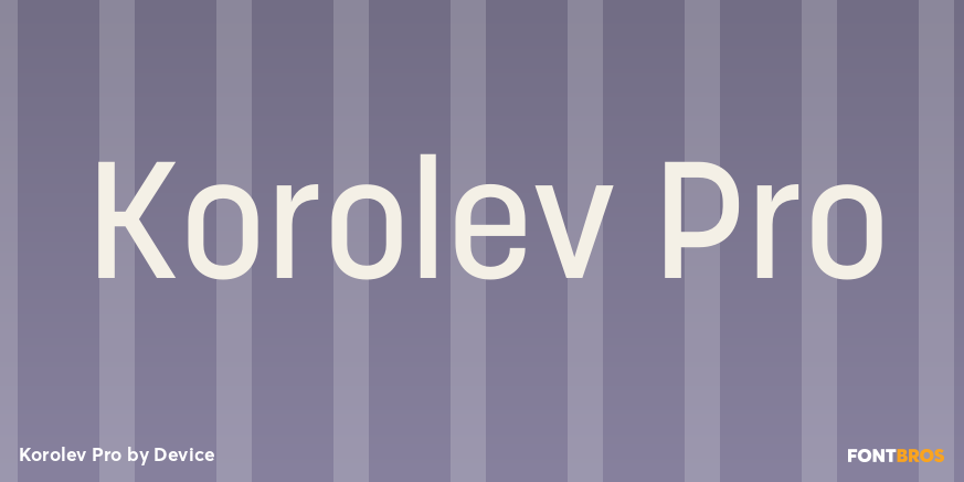Korolev Pro Font Poster
