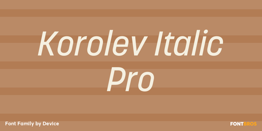 Korolev Italic Pro Font Poster #1