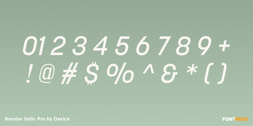 Korolev Italic Pro Font Poster #1