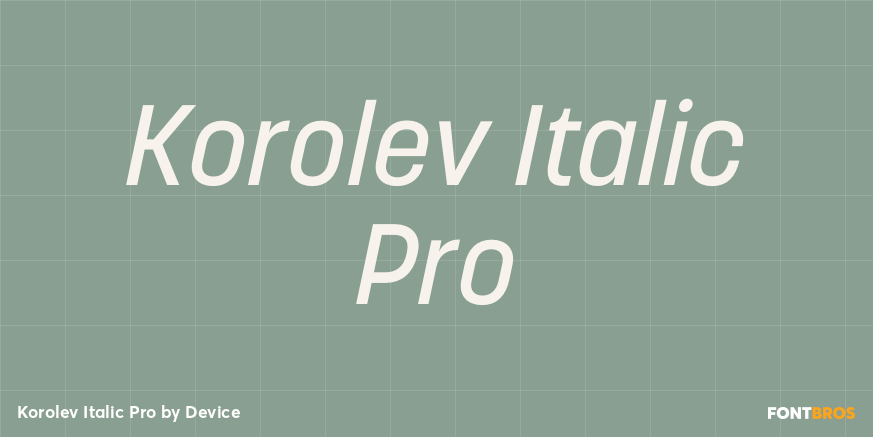 Korolev Italic Pro Font Poster #1