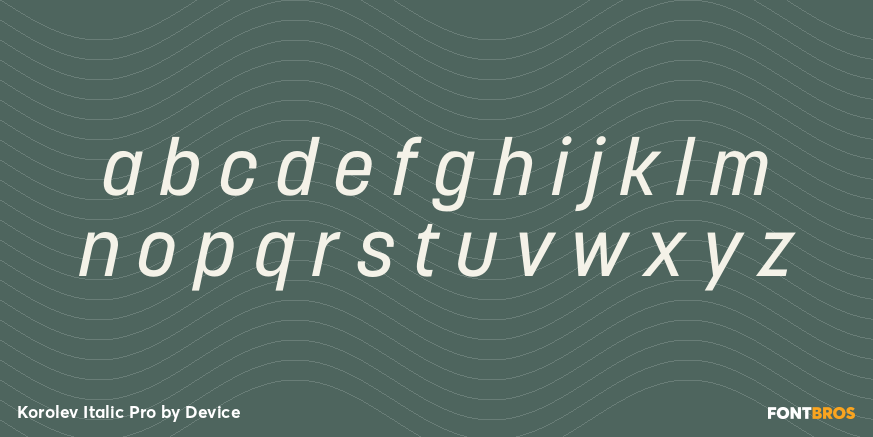 Korolev Italic Pro Font Poster #1