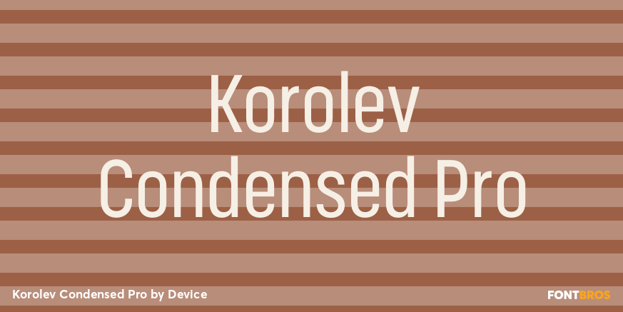 Korolev Condensed Pro Font Poster