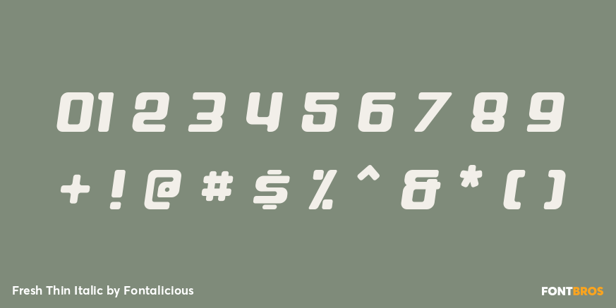 Fresh Thin Italic Font Poster #1
