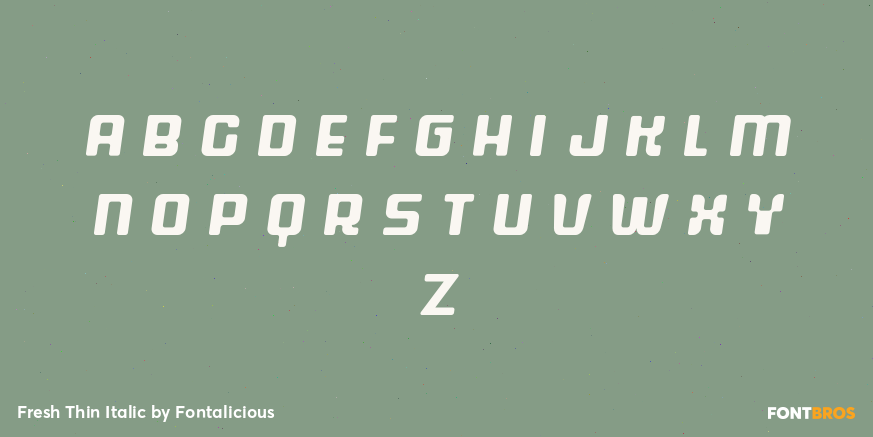 Fresh Thin Italic Font Poster #1