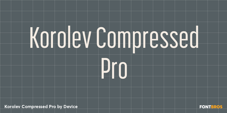 Korolev Compressed Pro Font Poster #1