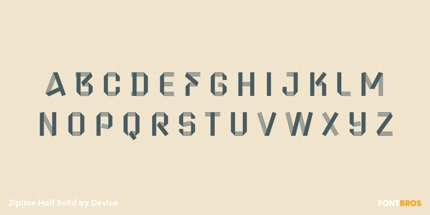 Zipline Half Solid Font Poster #2