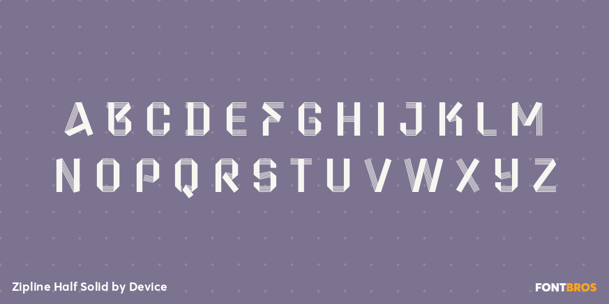 Zipline Half Solid Font Poster #1