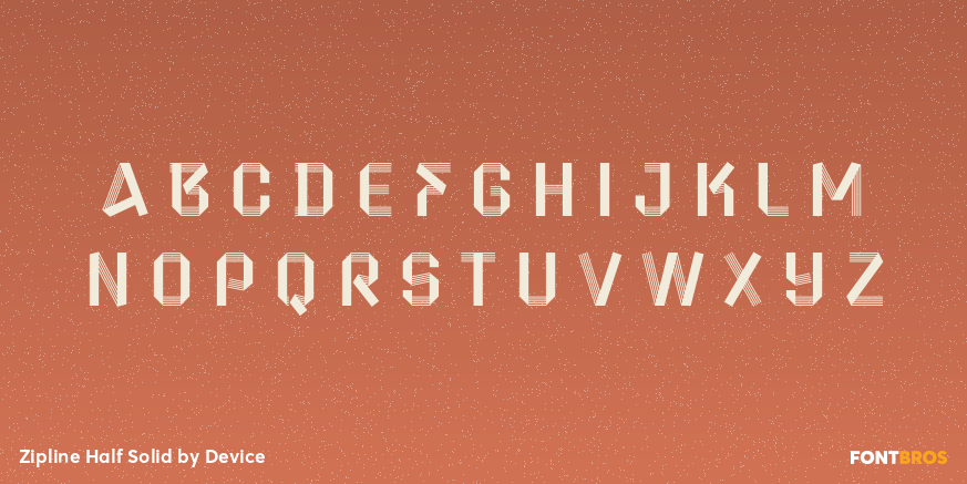 Zipline Half Solid Font Poster #1