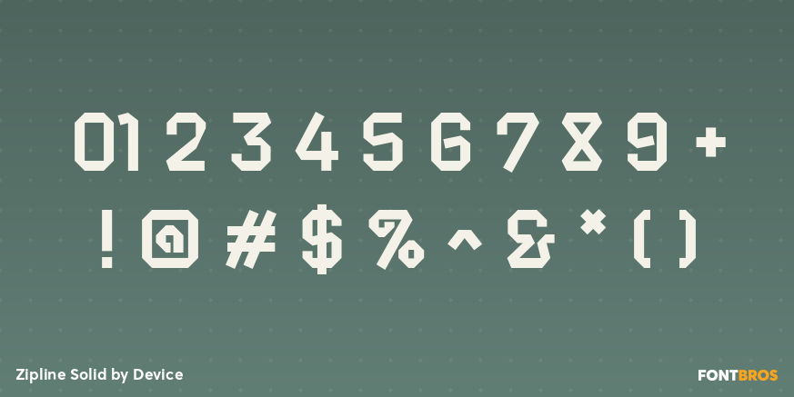 Zipline Solid Font Poster #4