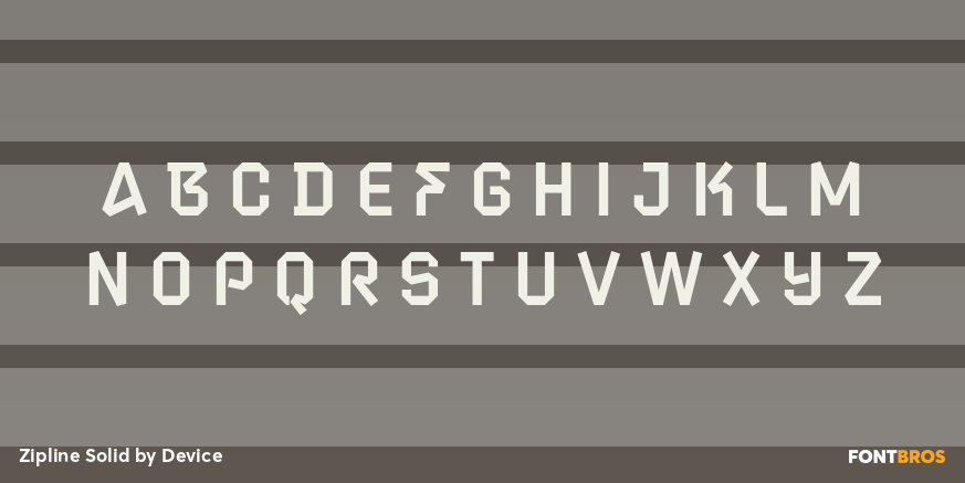 Zipline Solid Font Poster #3