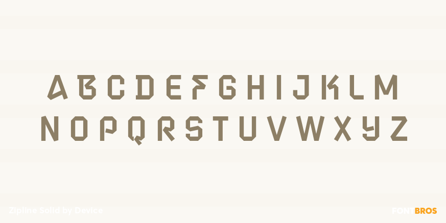 Zipline Solid Font Poster #2