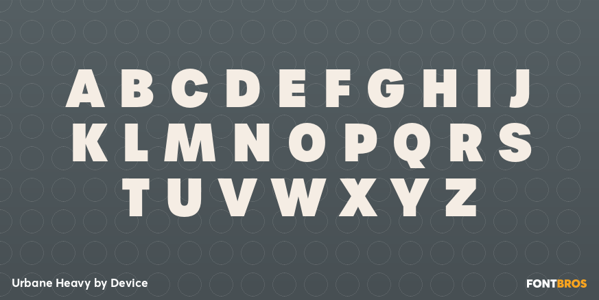 Urbane Heavy Font Poster #2