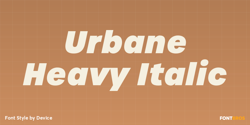 Urbane Heavy Italic Font Poster #1