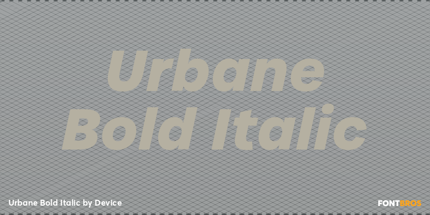 Urbane Bold Italic Font Poster #1