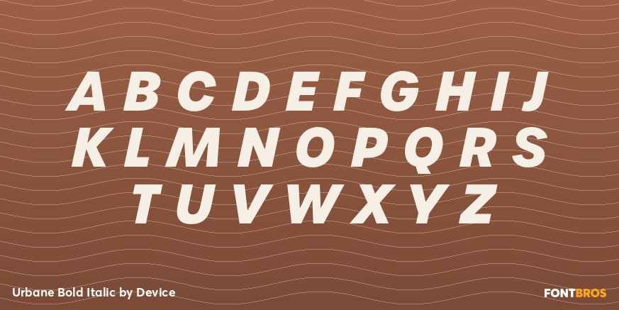 Urbane Bold Italic Font Poster #2