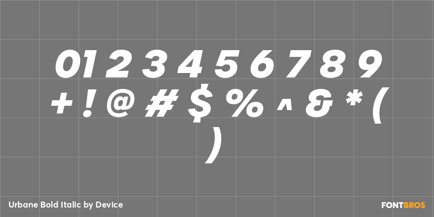 Urbane Bold Italic Font Poster #4