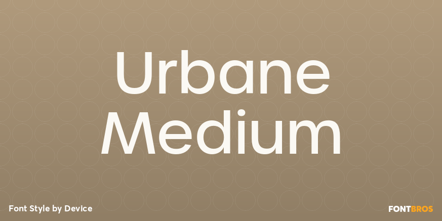 Urbane Medium Font Poster #1