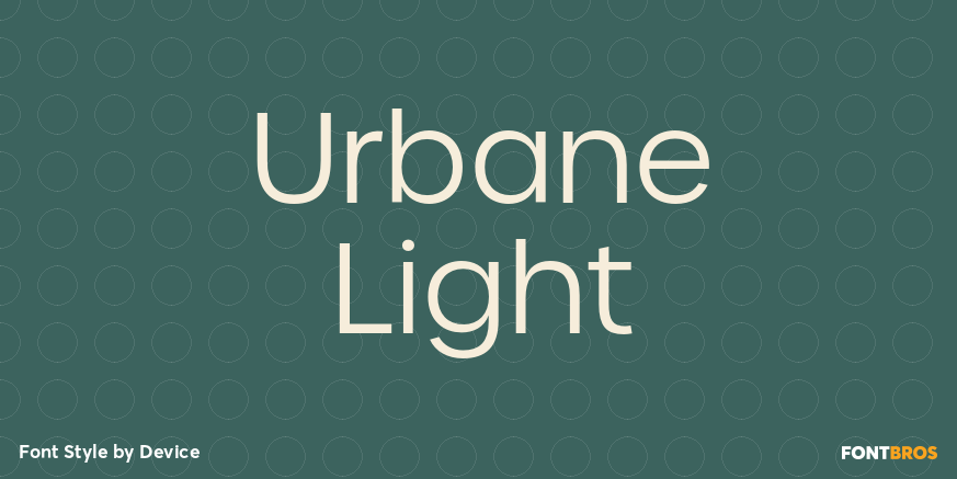 Urbane Light Font Poster #1