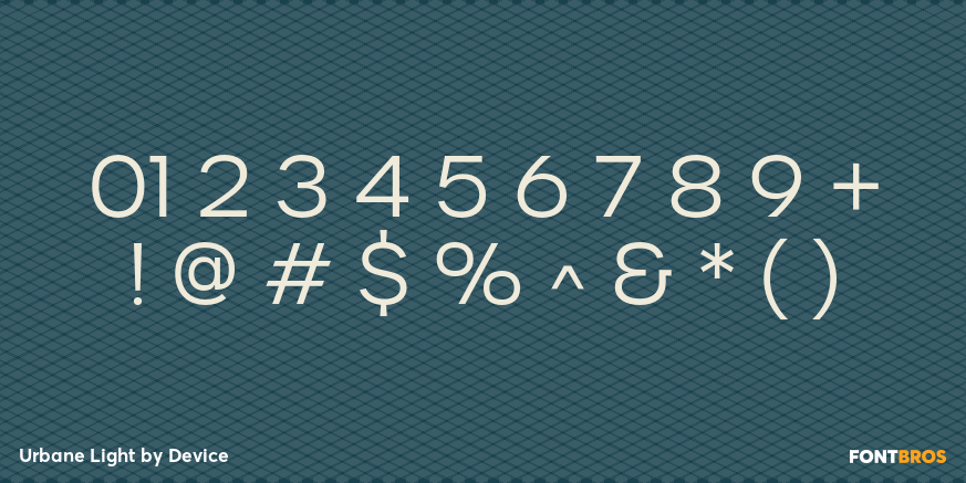 Urbane Light Font Poster #1