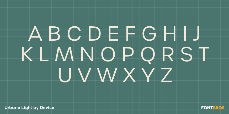 Urbane Light Font Poster #1