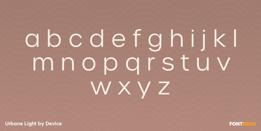 Urbane Light Font Poster #1