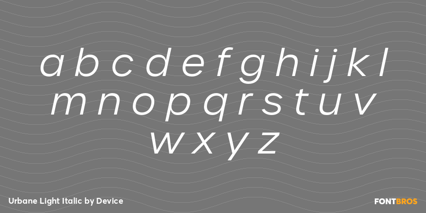 Urbane Light Italic Font Poster #3