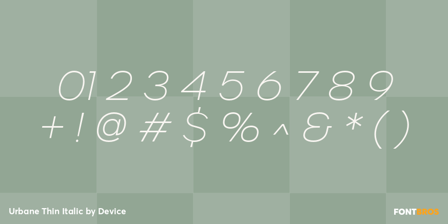 Urbane Thin Italic Font Poster #4