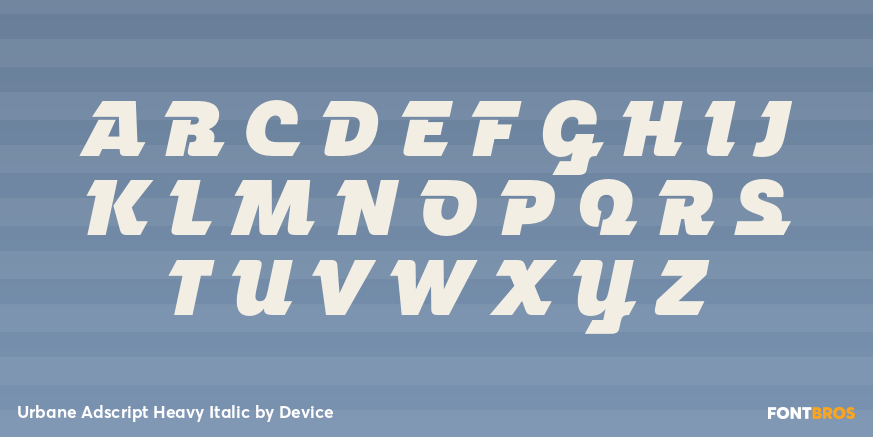 Urbane Adscript Heavy Italic Font Poster #2