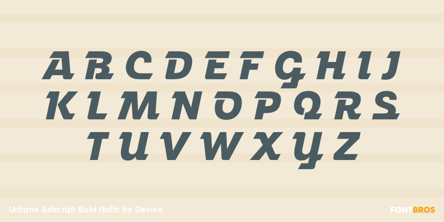 Urbane Adscript Bold Italic Font Poster #2