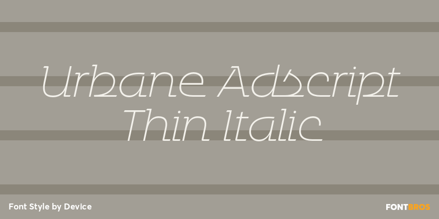 Urbane Adscript Thin Italic Font Poster #1