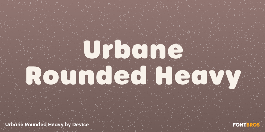 Urbane Rounded Heavy Font Poster #1