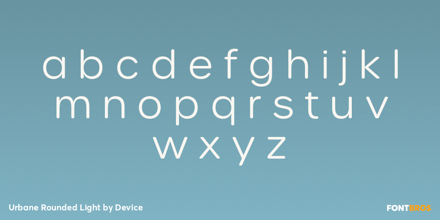 Urbane Rounded Light Font Poster #3