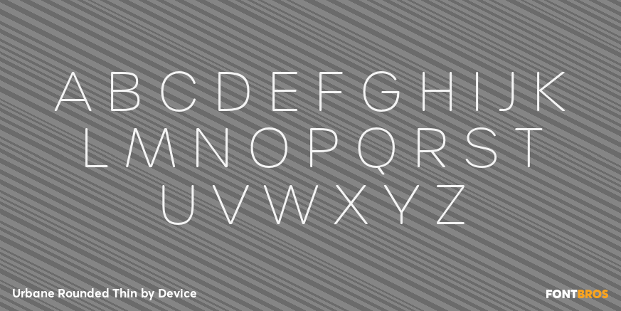 Urbane Rounded Thin Font Poster #2