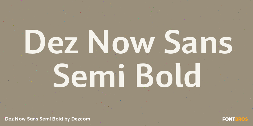 Dez Now Sans Semi Bold Font Poster #1